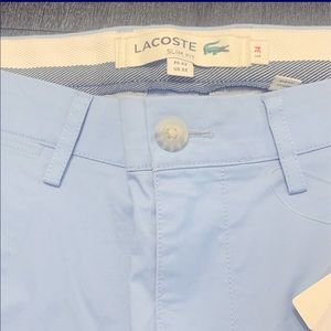 Brand New Mens Light Blue Lacoste Slim Fit Chinos.